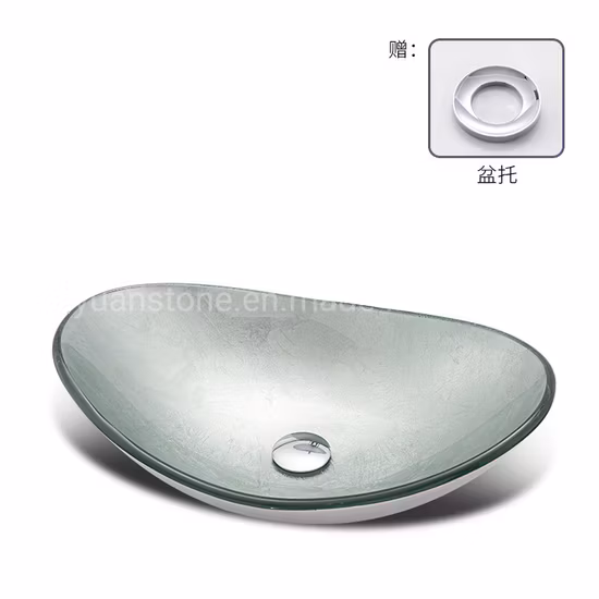 Clear Transparent Tempered Glass Vessel Bathroom Sinks